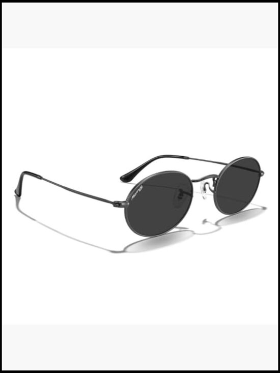 Oval Metal Polarized Sunglasses - Trendy Classic Shades for Men Women main image 7